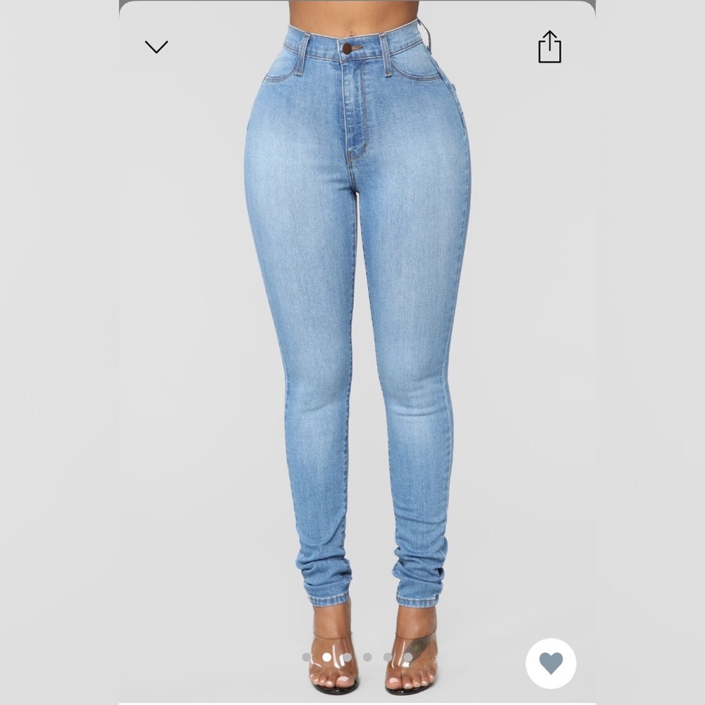 high waisted light wash jeans